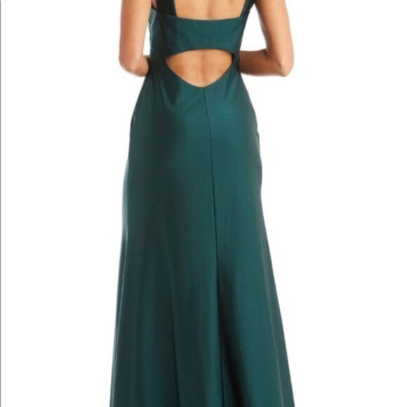 Prom Emerald green gown juniors prom dress 5 - Picture 2 of 7
